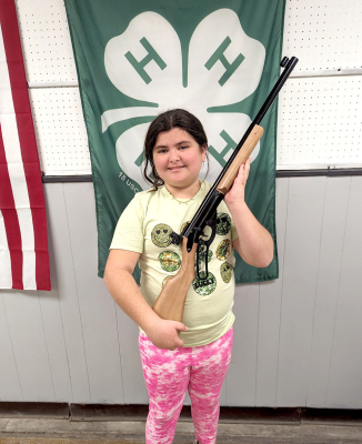 EMILEE BROWN will represent the Rooks County Shooting Sports project as she recently qualified for State, which will be held this Saturday, April 20th, in Great Bend. (Courtesy Photo)