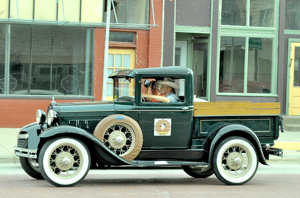 JAY MURPHY AND HIS WIFE, TERESA, enjoyed cruising Stockton’s Main Street in their 1930 Ford Model A Pickup Truck last Friday evening during Cruise Night. Along with this Model A, they also exhibited a 1922 Ford Model T Pickup, and a 1927 Ford Model T Coupe at the Car Show on Saturday.